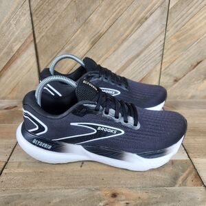 Brooks Glycerin GTS 21 Womens Athletic Running Shoes Size 9 Black White.